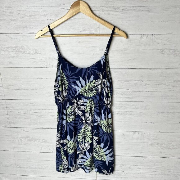 Roxy Dress Juniors Size Medium Blue & Green Everything Is Fine Strappy Mini - Picture 12 of 16